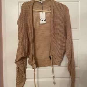 NWT knit Zara zip up